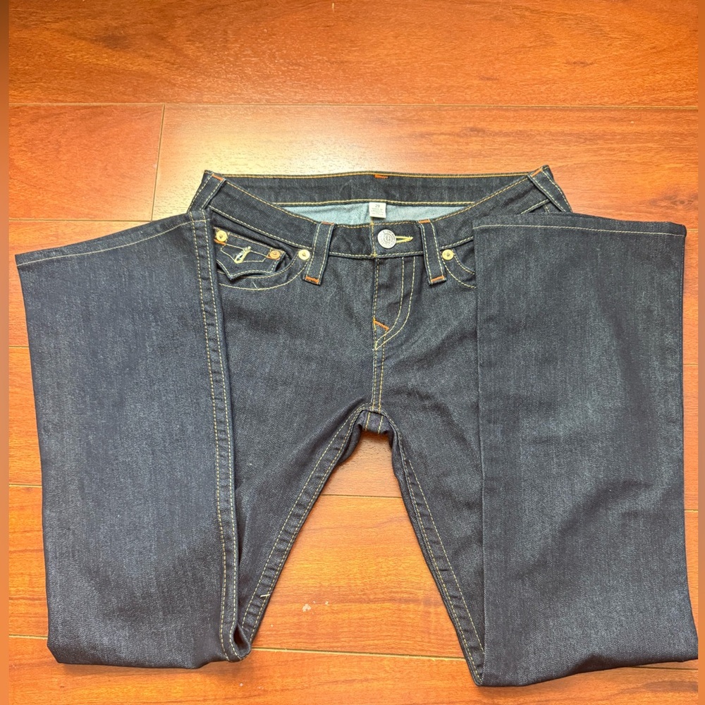 True Religion Dark Blue Boot Cut Jeans - Picture 2 of 11